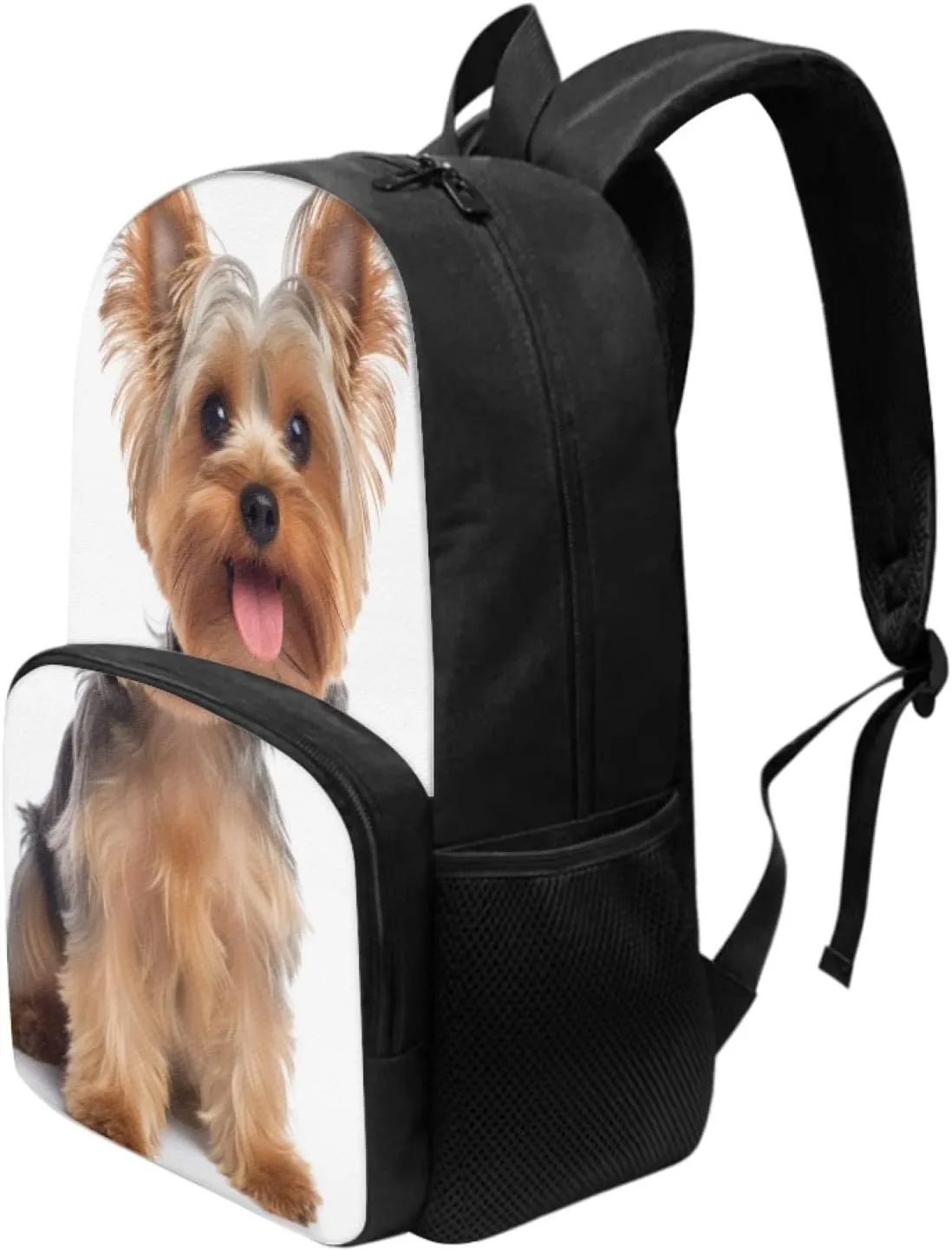 17in Yorkshire Terriers Dog Backpack Lightweight Bookbags Travel Picnic Kawaii Cute Puppy Dog School Bag Children Aged 6-18 Elementary High School Kids