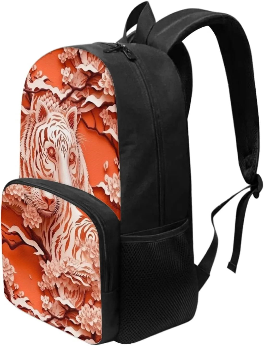 2023 Paper Sculpture Tiger School Bag 17 inch Primary Paper Carving Orange Animals Backpack Umbrella Holder Pupils Satchel Young Kids Teens Book Bags Backpack