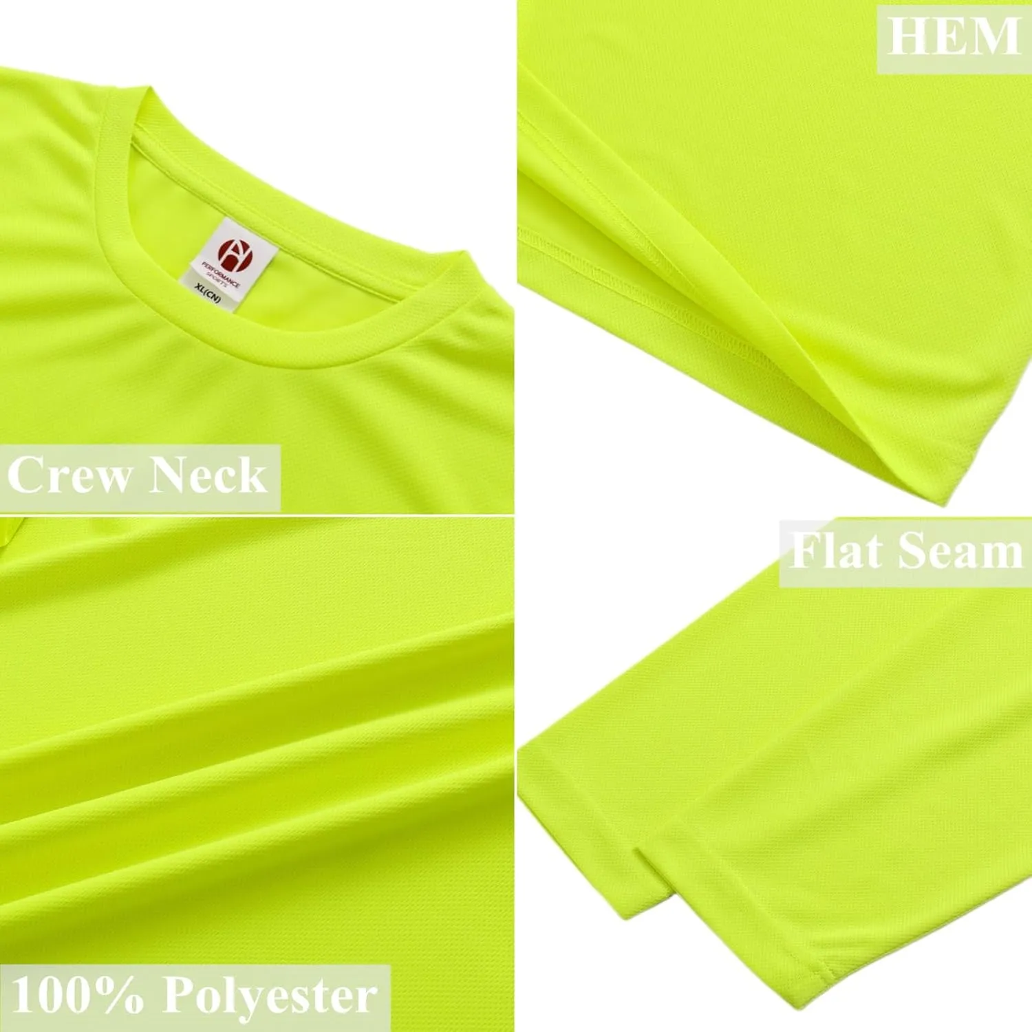 3/5 Pack Men's Long Sleeve Shirts Quick Dry Moisture Wicking Crewneck T-Shirt for Gym Workout Running