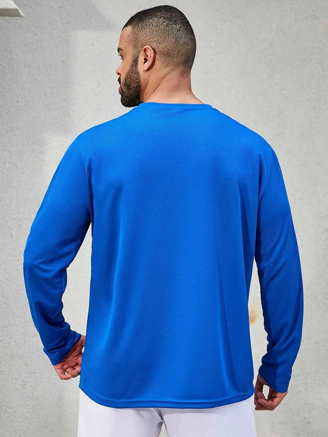 3/5 Pack Men's Long Sleeve Shirts Quick Dry Moisture Wicking Crewneck T-Shirt for Gym Workout Running