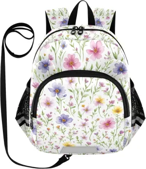 Abstract Flower Bouquet Little Kid Toddler Backpack Baby Boys Girls Kindergarten Pre School Bags Cute Cartoon Backpacks for children