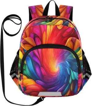 Abstract Pride Flag Colors Little Kid Toddler Backpack Baby Boys Girls Kindergarten Pre School Bags Cute Cartoon Backpacks for children