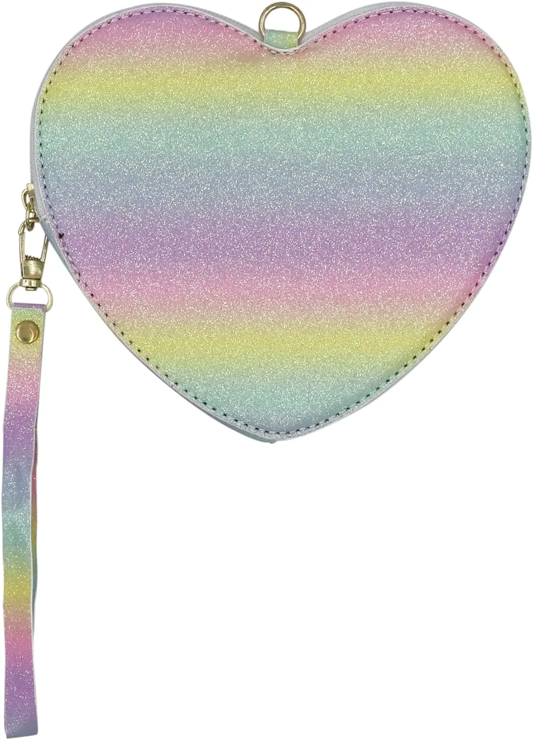 AIBEARTY Glitter Sequin Heart Shaped Wallet Handbag for Women Girls Fashion Chain Crossbody Shoulder Bag Evening Clutch Purse