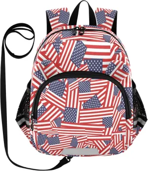 American Flag Wallpaper Little Kid Toddler Backpack Baby Boys Girls Kindergarten Pre School Bags Cute Cartoon Backpacks for children