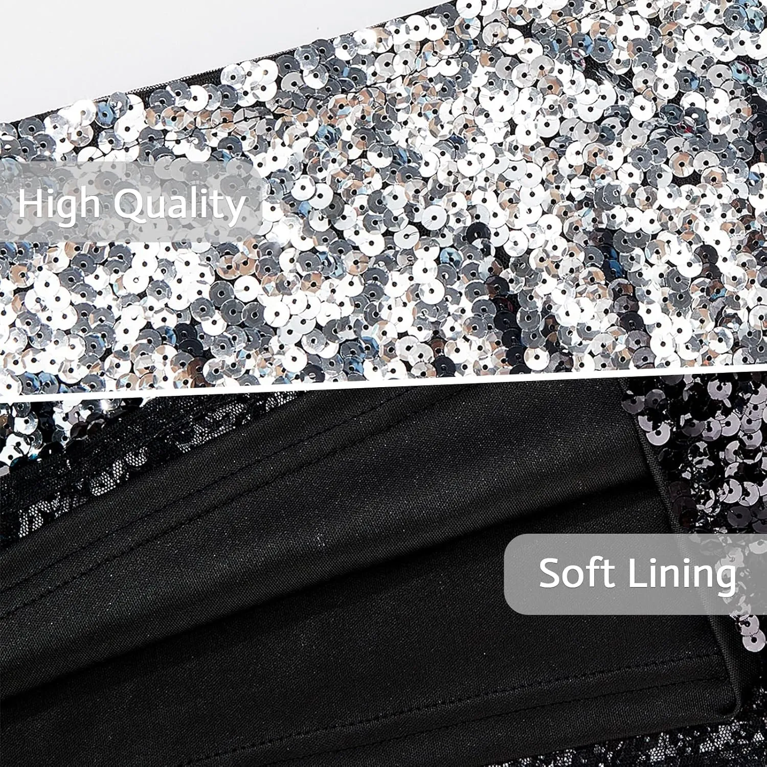 American Trends Sequin Skirt for Women Sparkly Pencil Mini Skirts Women's Glitter Skirt