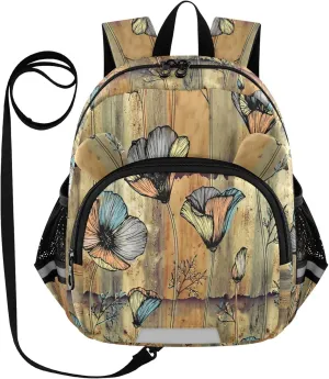 Antique Surface Floral Little Kid Toddler Backpack Baby Boys Girls Kindergarten Pre School Bags Cute Cartoon Backpacks for children