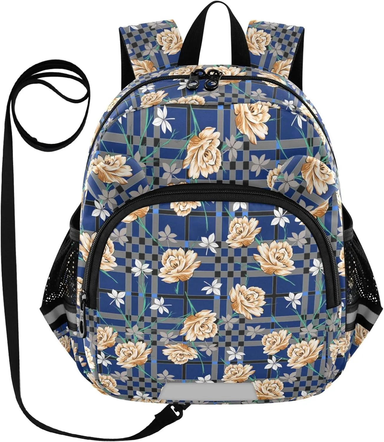 Art Gold Floral Little Kid Toddler Backpack Baby Boys Girls Kindergarten Pre School Bags Cute Cartoon Backpacks for children