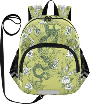 Asian Dragon Green Little Kid Toddler Backpack Baby Boys Girls Kindergarten Pre School Bags Cute Cartoon Backpacks for children