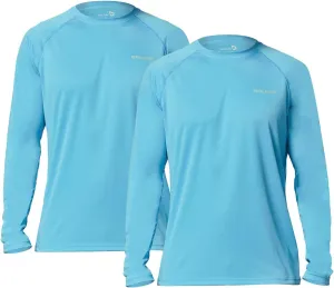 baleaf Men's Sun Protection Shirts UV SPF UPF 50  Long Sleeve Rash Guard Fishing Running Quick Dry Lightweight