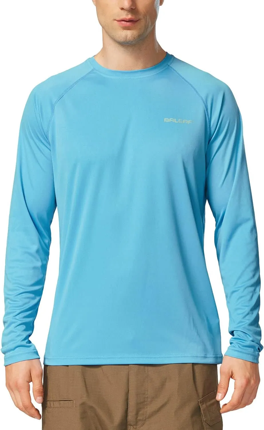 baleaf Men's Sun Protection Shirts UV SPF UPF 50  Long Sleeve Rash Guard Fishing Running Quick Dry Lightweight