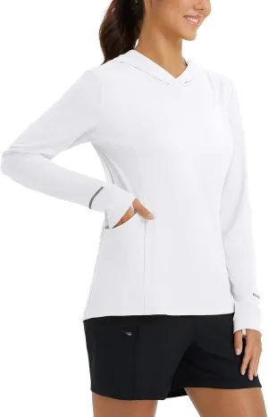 baleaf Women's Sun Shirts UPF 50  Hoodie Long Sleeve Spf UV Shirt Lightweight Quick Dry Hiking Zip Pocket