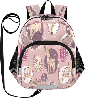 Beautiful Folk Reindeer Little Kid Toddler Backpack Baby Boys Girls Kindergarten Pre School Bags Cute Cartoon Backpacks for children