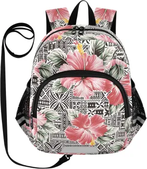 Beautiful Hibiscus Rose Little Kid Toddler Backpack Baby Boys Girls Kindergarten Pre School Bags Cute Cartoon Backpacks for children