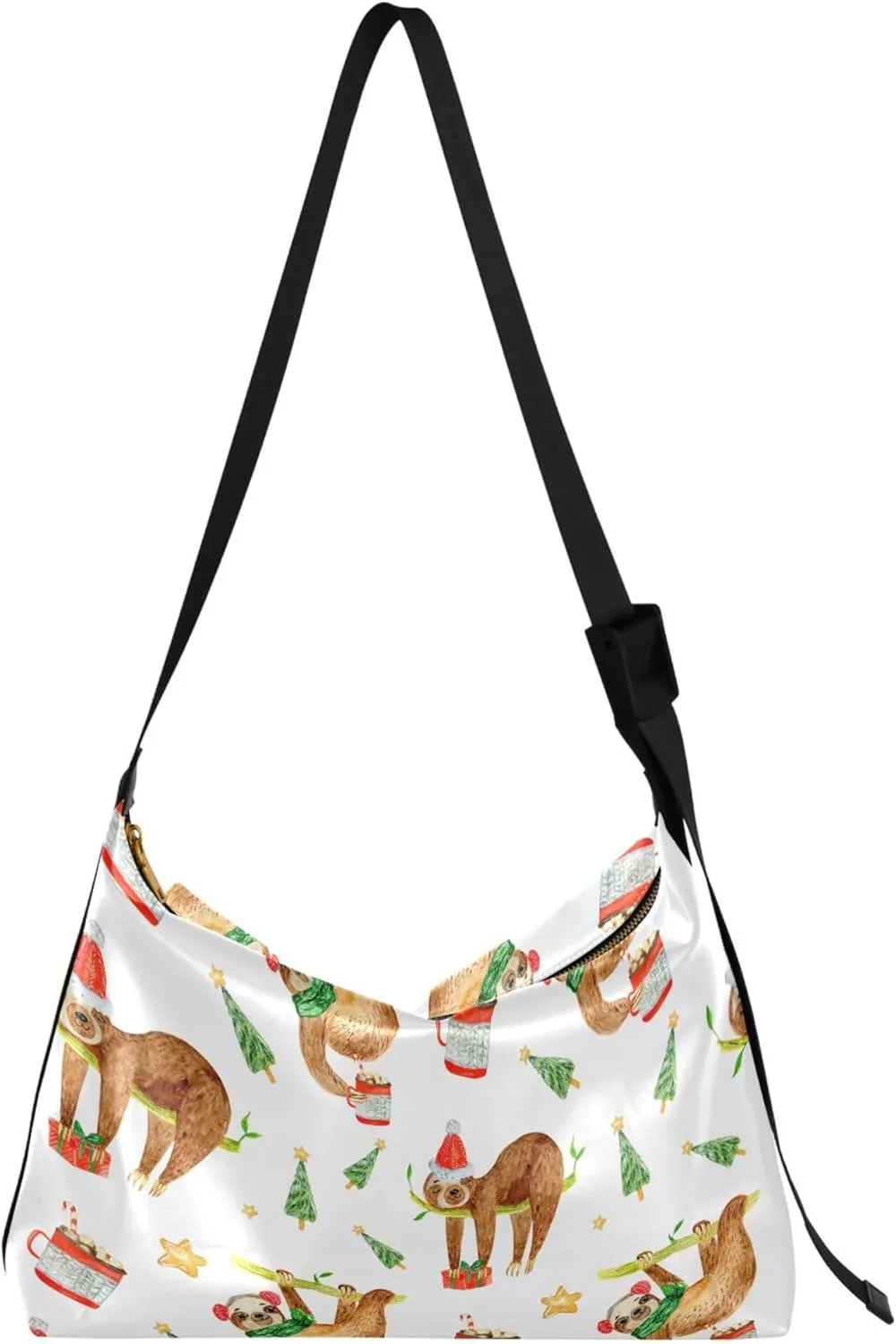 Bee Picking Nectar Leather Hobo Handbags Women Large Crossbody Purse Soft Animal Print Shoulder Handbag