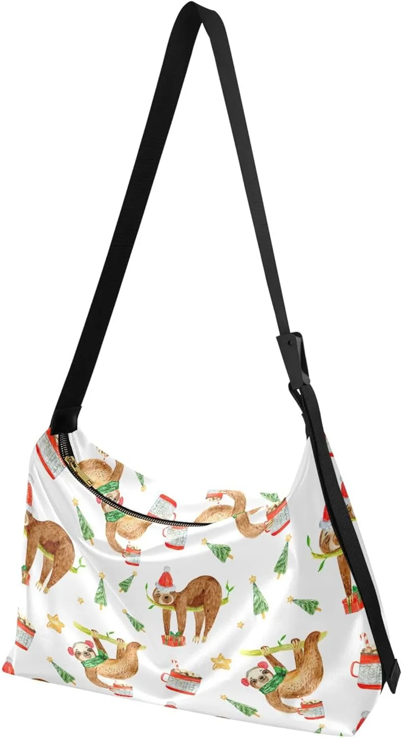 Bee Picking Nectar Leather Hobo Handbags Women Large Crossbody Purse Soft Animal Print Shoulder Handbag