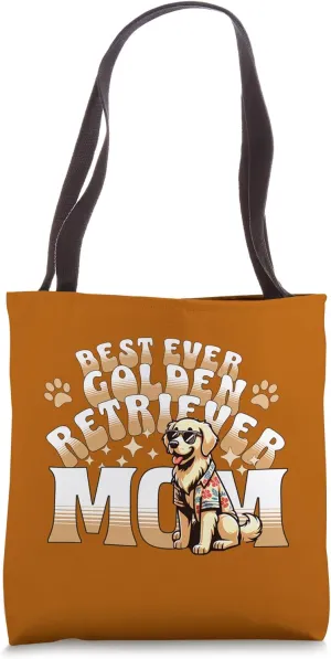 Best Dog Mom Ever - Golden Retriever Lover (Front and Back) Tote Bag