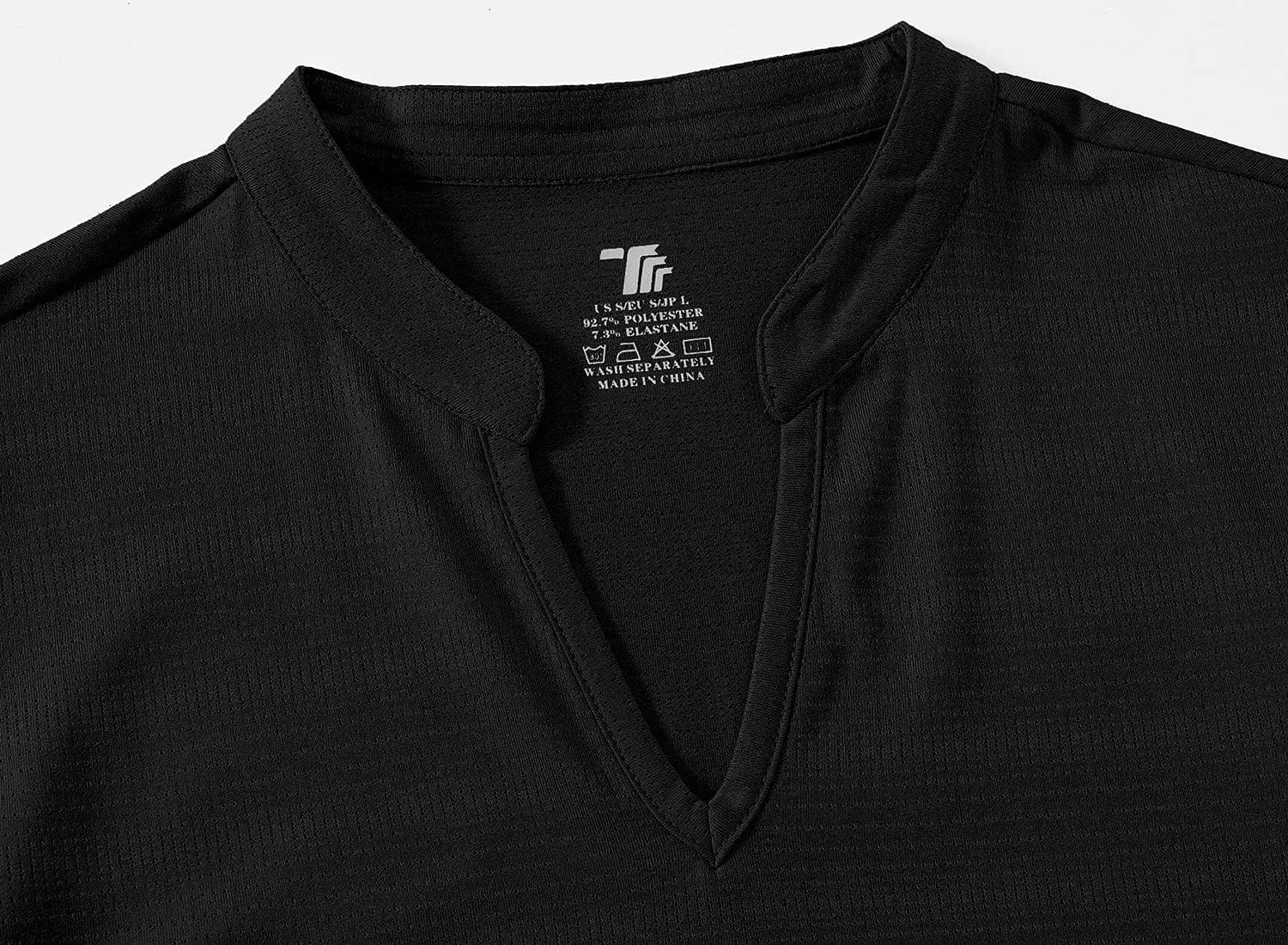 BGOWATU Womens Golf Polo Shirts Short Sleeve V-Neck Collarless Tennis T-Shirt Quick Dry Lightweight Tops
