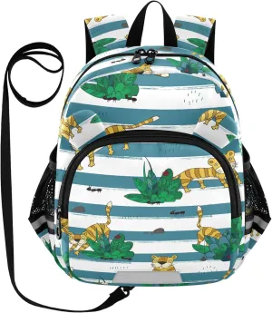 Big Cat in The Jungle Little Kid Toddler Backpack Baby Boys Girls Kindergarten Pre School Bags Cute Cartoon Backpacks for children
