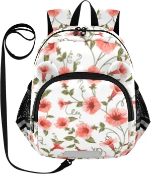 Bindweed Retro Floral Little Kid Toddler Backpack Baby Boys Girls Kindergarten Pre School Bags Cute Cartoon Backpacks for children