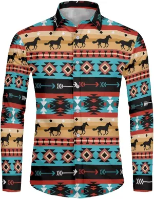 Biyejit Men's Muscle Fit Dress Shirts Wrinkle-Free Long Sleeve Casual Button Down Shirt Size XS-6XL