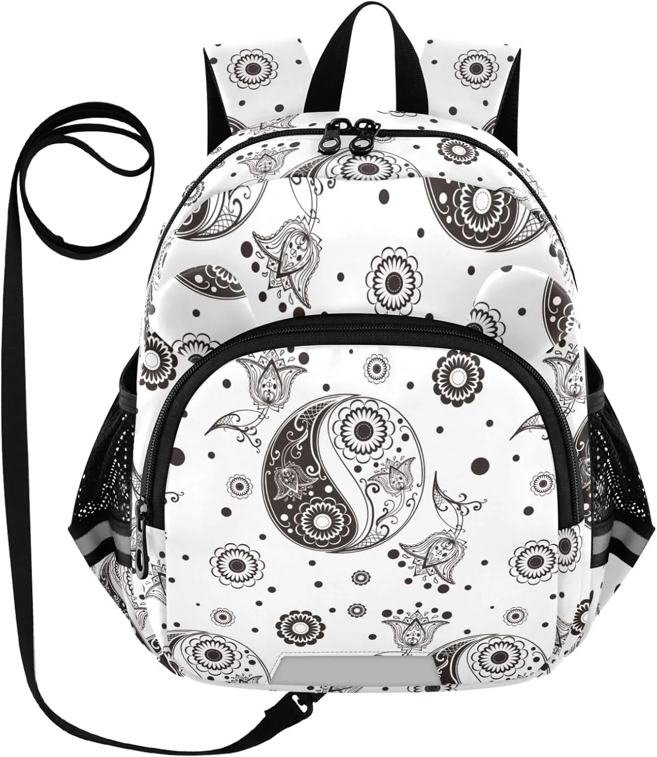 Black Circular Ornament Little Kid Toddler Backpack Baby Boys Girls Kindergarten Pre School Bags Cute Cartoon Backpacks for children