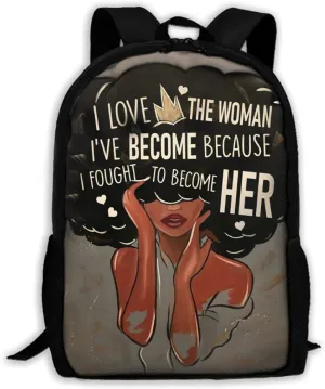 Black Women Backpack, African American Laptop Backpack for Women, African American Gifts, Black Magic Backpack Bag