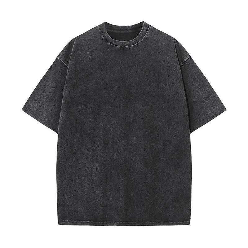 Blavra Essentials Vintage Washed Blank Tees 3-Pack (Black, Grey, Brown)