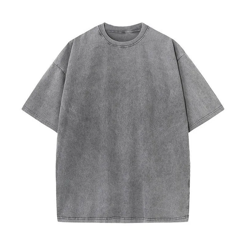 Blavra Essentials Vintage Washed Blank Tees 3-Pack (Black, Grey, Brown)