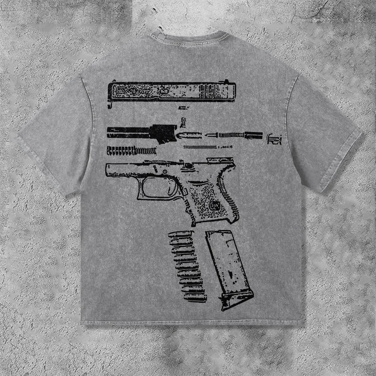 Blavra In Glock We Trust Graphic Vintage T-Shirt