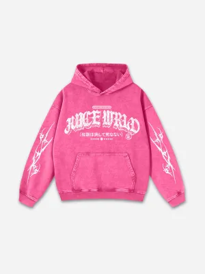 Blavra Vintage Juice World Graphic Washed Distressed Hoodie