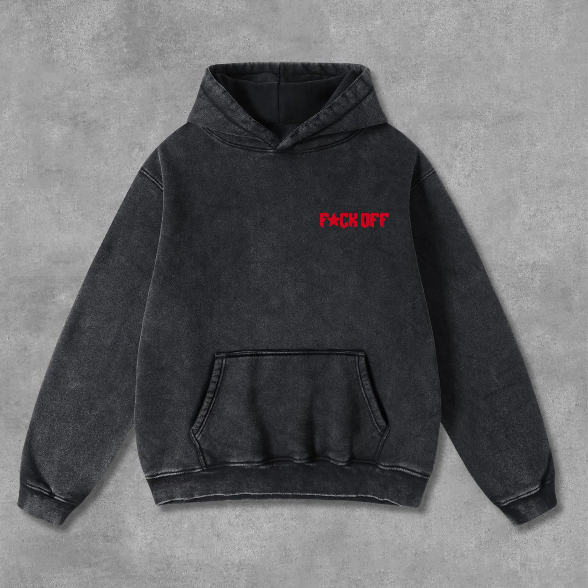 Blavra Vintage Y2k Street Graphic Washed Hoodie