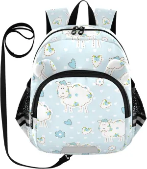 Blue Baby Sheep Little Kid Toddler Backpack Baby Boys Girls Kindergarten Pre School Bags Cute Cartoon Backpacks for children