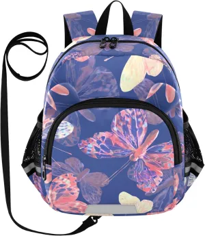 Blue Butterflies Little Kid Toddler Backpack Baby Boys Girls Kindergarten Pre School Bags Cute Cartoon Backpacks for children