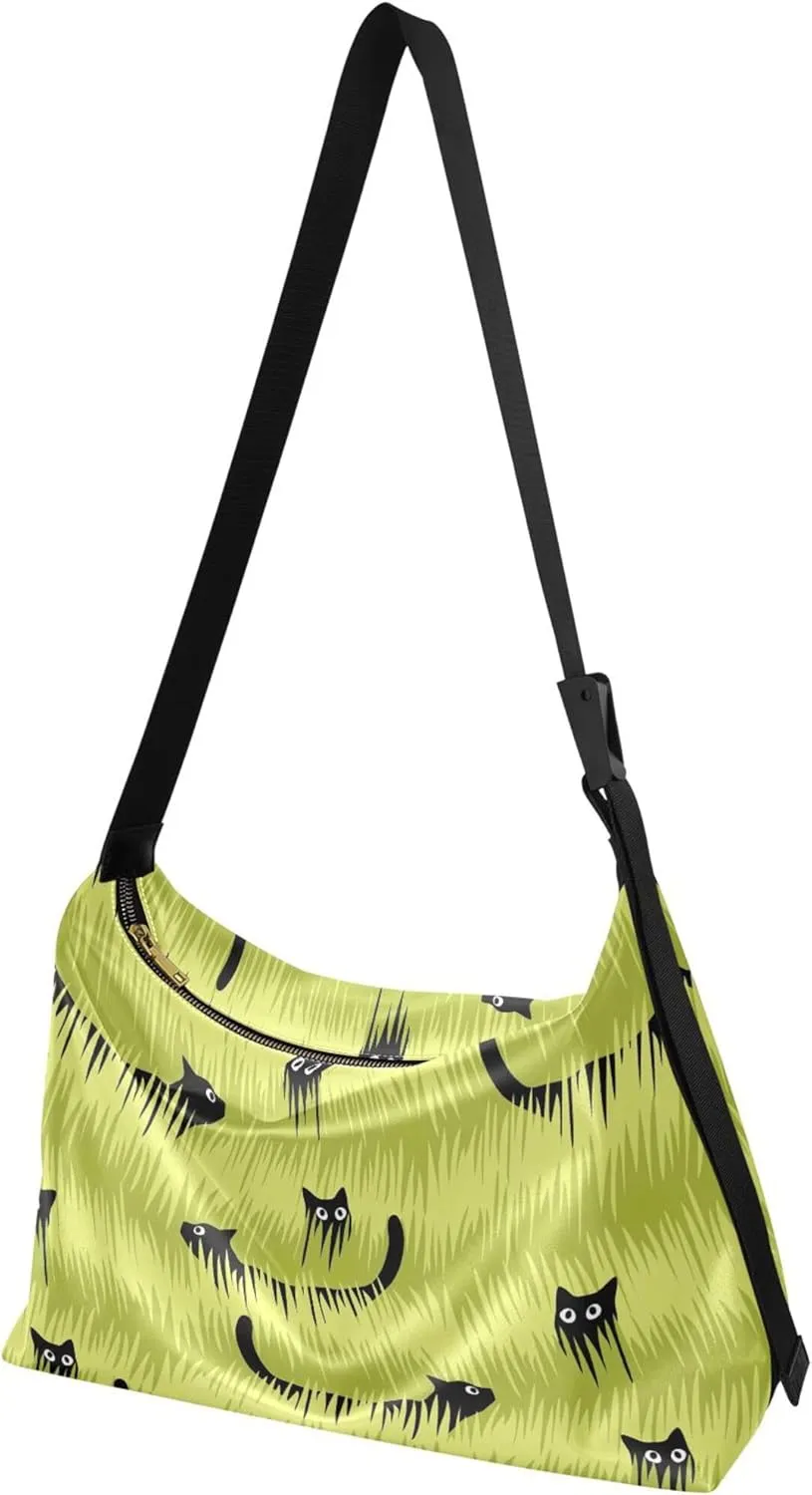 Blue Flying Bees Animal Hobo Ladies Handbags Leather Women's Large Purse Luxury Animal Print Designer Shoulder Purse