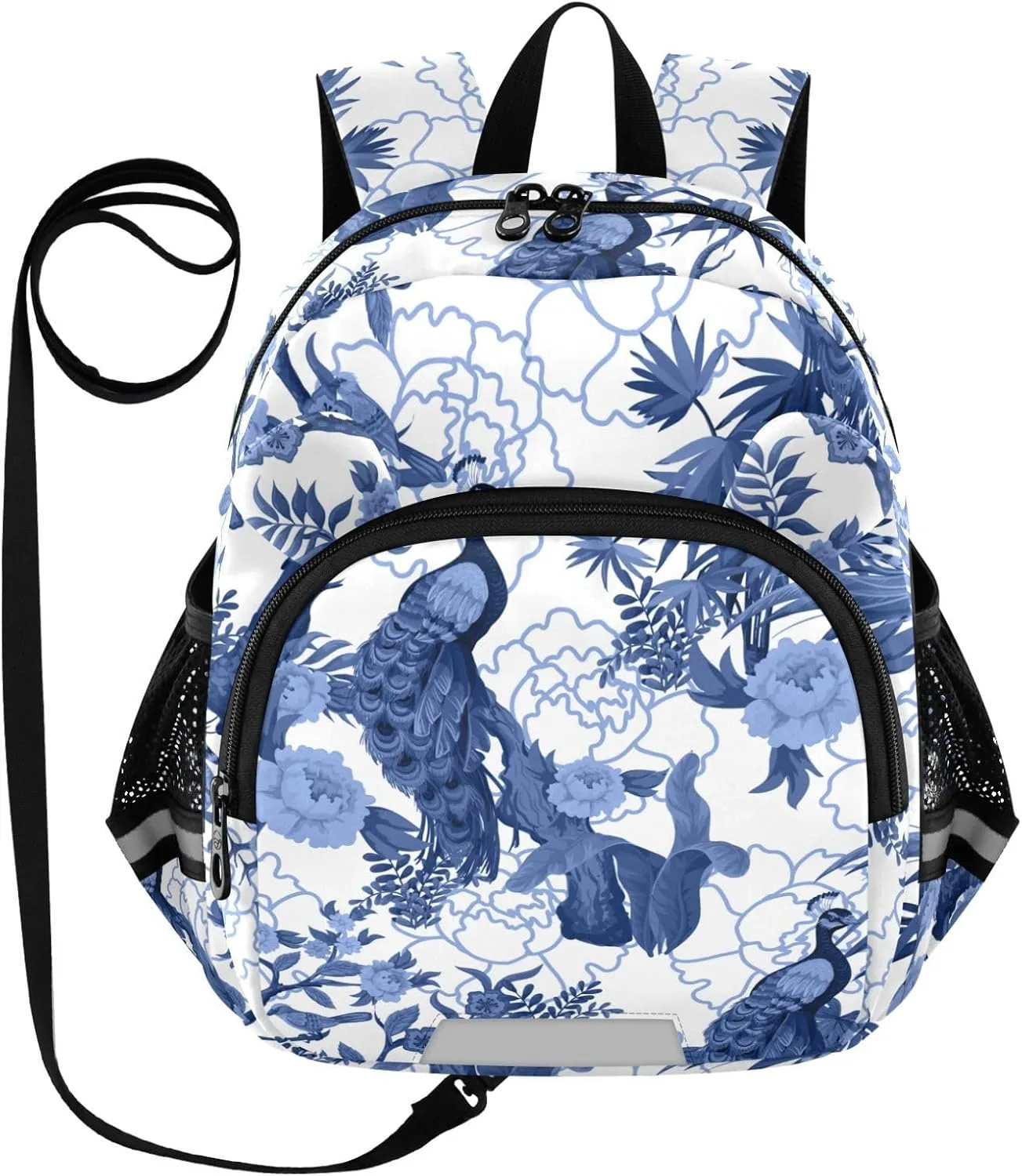Blue Peacocks Birds Little Kid Toddler Backpack Baby Boys Girls Kindergarten Pre School Bags Cute Cartoon Backpacks for children