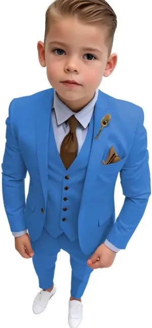 Boys Suit Slim Fit Toddler Suit for Boys Single Breasted Kids Tuxedo Suit for Wedding Suit Set