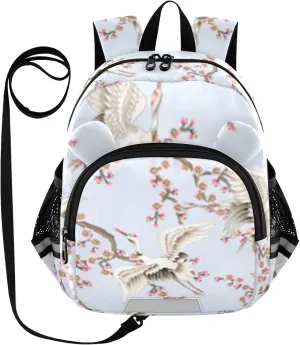 Branches White Cranes Little Kid Toddler Backpack Baby Boys Girls Kindergarten Pre School Bags Cute Cartoon Backpacks for children