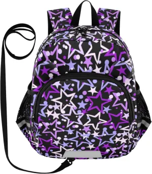 Bright Colorful Violet Stars Little Kid Toddler Backpack Baby Boys Girls Kindergarten Pre School Bags Cute Cartoon Backpacks for children