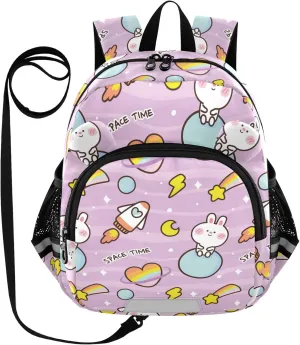 Bunny Rabbit Rainbow Little Kid Toddler Backpack Baby Boys Girls Kindergarten Pre School Bags Cute Cartoon Backpacks for children