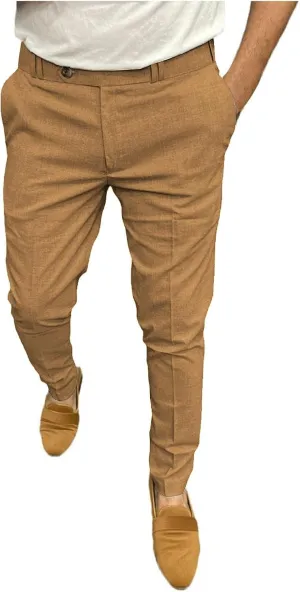 Business Dress Work Slim Fit Pants for Men Casual Button Zipper Classic Suit Pant Cotton Thin Quick Dry Trousers