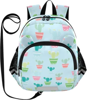 Cacti and Succulent Plants Little Kid Toddler Backpack Baby Boys Girls Kindergarten Pre School Bags Cute Cartoon Backpacks for children