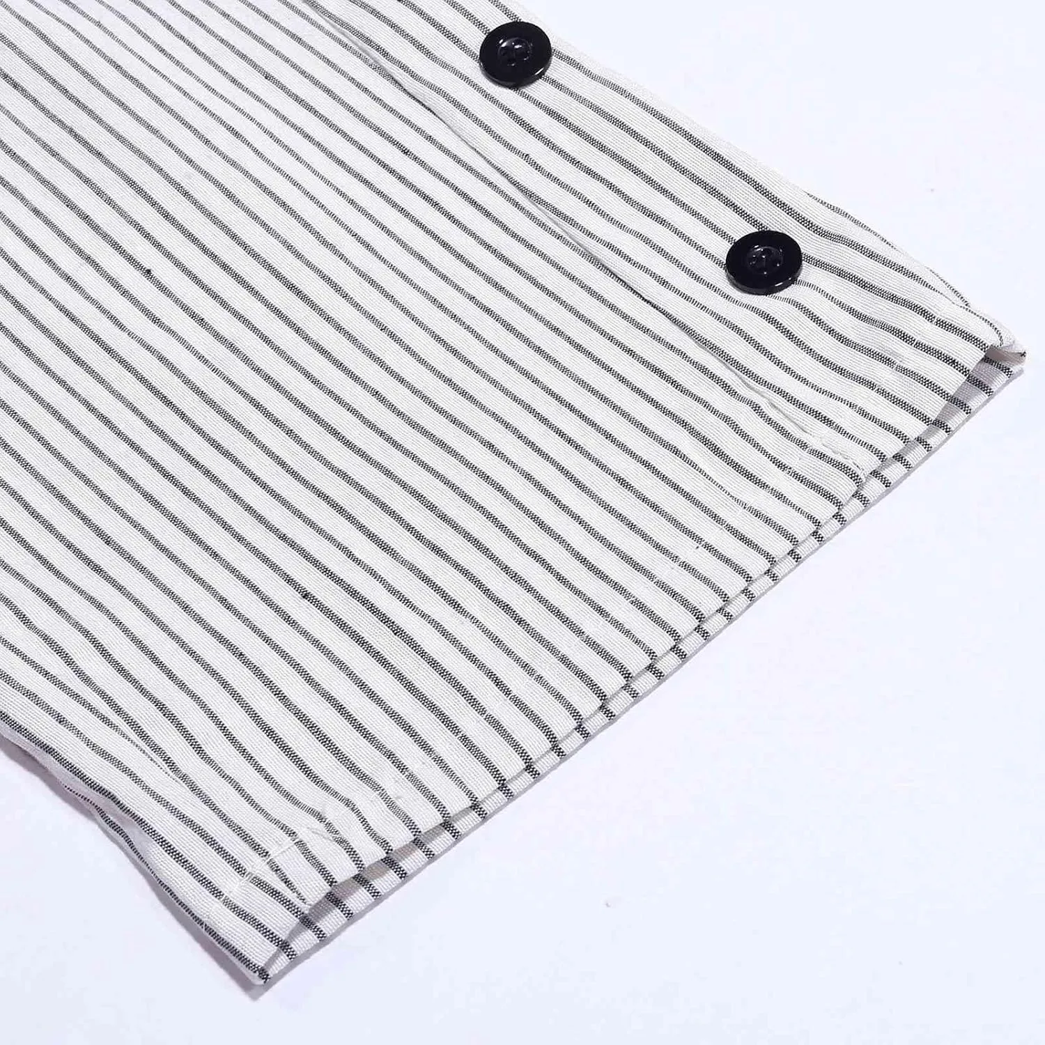 Capri Pants for Women Casual Striped Linen Pants Loose Fit Drawstring Trousers High Waist Cropped Trousers