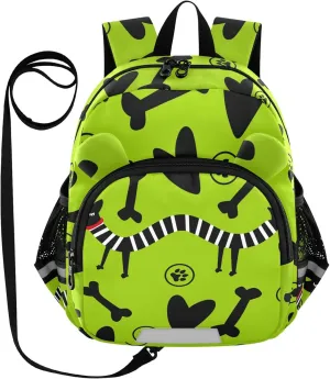 Cartoon Animals Green Dogs Little Kid Toddler Backpack Baby Boys Girls Kindergarten Pre School Bags Cute Cartoon Backpacks for children
