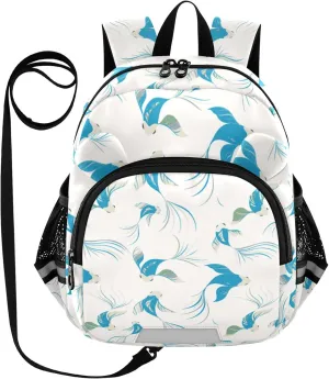 Cartoon Blue Koi Little Kid Toddler Backpack Baby Boys Girls Kindergarten Pre School Bags Cute Cartoon Backpacks for children