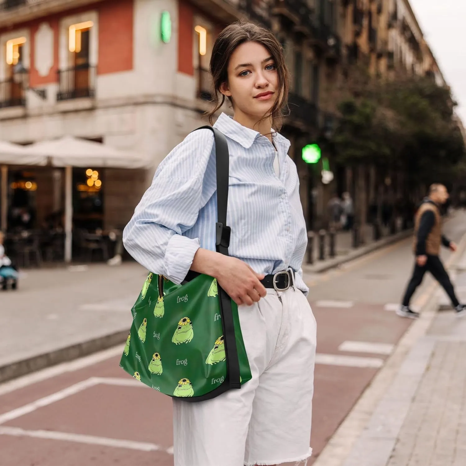 Cartoon Crocodile Funny Hobo Women Handbag Leather Women's Large Purse Aesthetic Animal Print Ladies Hobo Handbags