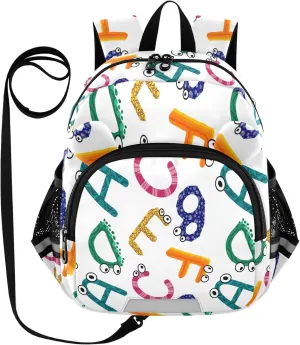 Cartoon English Alphabet Letters Little Kid Toddler Backpack Baby Boys Girls Kindergarten Pre School Bags Cute Cartoon Backpacks for children