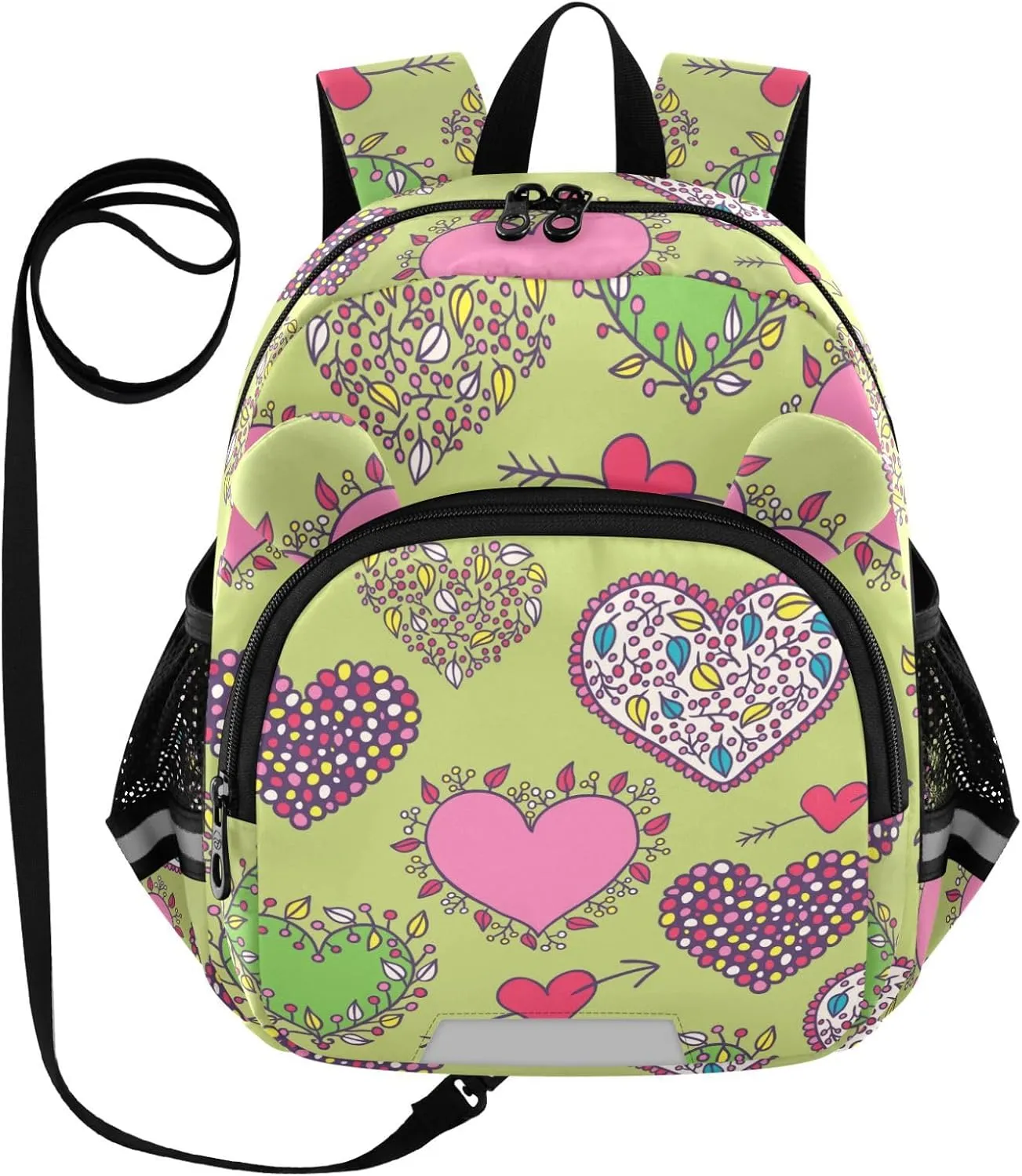 Cartoon Hearts Green Little Kid Toddler Backpack Baby Boys Girls Kindergarten Pre School Bags Cute Cartoon Backpacks for children