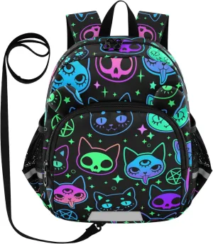 Cartoon Witchcraft Cat Little Kid Toddler Backpack Baby Boys Girls Kindergarten Pre School Bags Cute Cartoon Backpacks for children