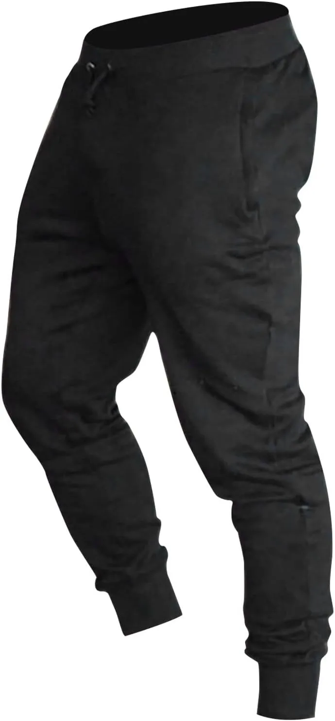 Casual Sweatpants for Men Mens Casual Hip Hop Pants Solid Color Track Cuff Workout Pants with Lightweight Sweatpants