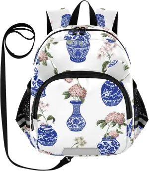 Chinese Vases Flower Little Kid Toddler Backpack Baby Boys Girls Kindergarten Pre School Bags Cute Cartoon Backpacks for children
